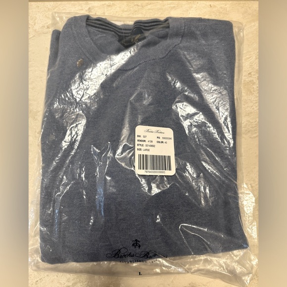 NWT = Brooks Brothers 100% Supima Cotton Crewneck Sweater - Picture 4 of 5
